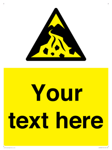 Custom Warning: Debris flow zone